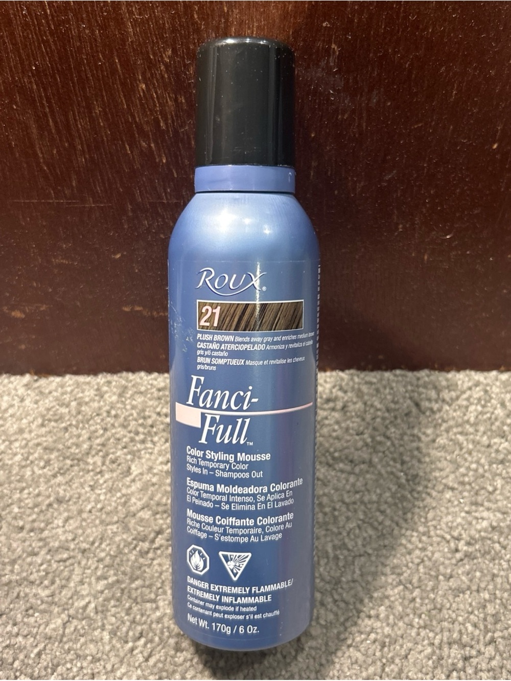 Roux Fanci-Full Instant Color Mousse #21 Plush Brown, Medium To Dark Hair, 6oz